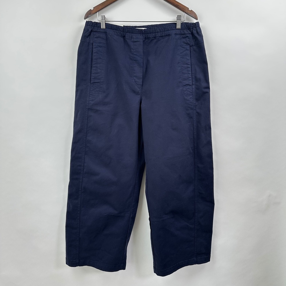Banana Republic Mid Rise Relaxed Painter Pull On Pants LT Large Tall Navy NWT - Picture 4 of 13